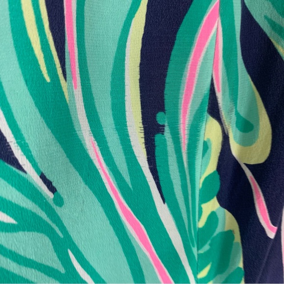 Lilly Pulitzer Flawed Rylee Silk Dress Tiger Palm Size 0 - Picture 8 of 16